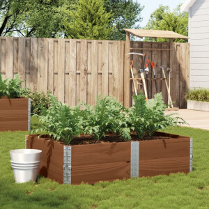 vidaXL Plantenbak 150x100 cm massief grenenhout bruin
