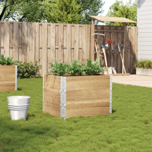 vidaXL Plantenbak 80x60 cm massief grenenhout