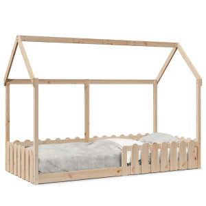 vidaXL Bedhuis massief grenenhout 90x190 cm