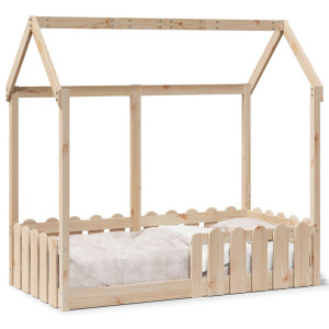 vidaXL Bedhuis massief grenenhout 70x140 cm