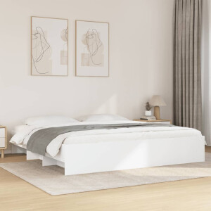 vidaXL Bedframe zonder matras 180x200 cm spaanplaat wit