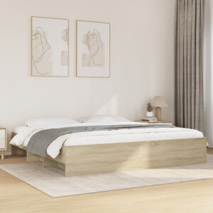 vidaXL Bedframe zonder matras hout sonoma eikenkleurig 180x200 cm