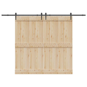 vidaXL Doos met onderdelen voor schuifdeur 305 cm staal zwart