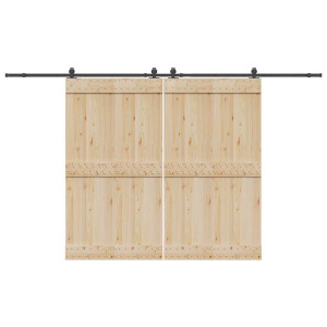 vidaXL Doos met onderdelen voor schuifdeur 366 cm staal zwart