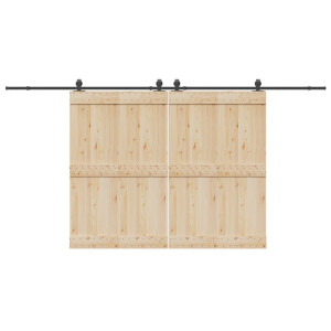 vidaXL Doos met onderdelen voor schuifdeur 427 cm staal zwart