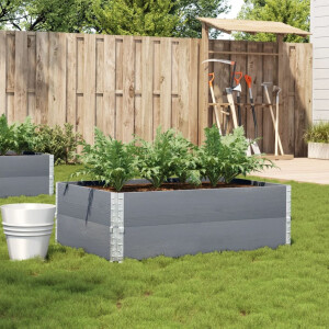 vidaXL Plantenbak 120x80 cm massief grenenhout grijs