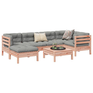 vidaXL 7-delige Loungeset met kussens massief douglas vurenhout
