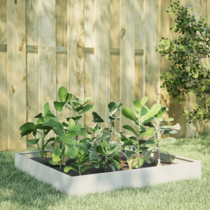 vidaXL Plantenbak verhoogd 100x100x26 cm staal wit