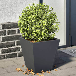 vidaXL Plantenbakken 2 st 30x30x30 cm staal antracietkleurig