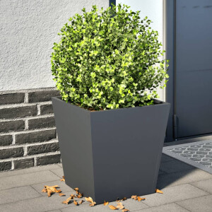 vidaXL Plantenbakken 2 st 40x40x40 cm staal antracietkleurig