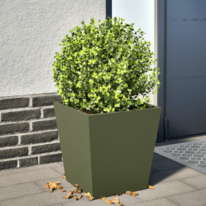 vidaXL Plantenbak 40x40x40 cm staal olijfgroen