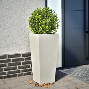 vidaXL Plantenbak 35x35x75 cm staal wit