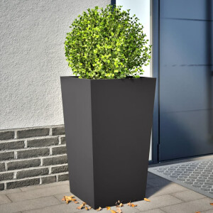 vidaXL Plantenbakken 2 st 45x45x75 cm staal zwart