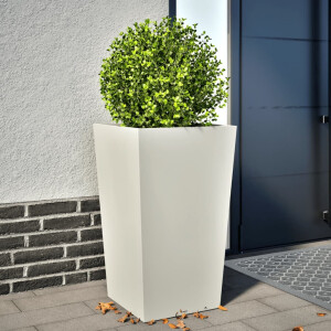 vidaXL Plantenbak 45x45x75 cm staal wit