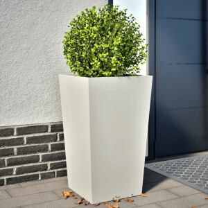 vidaXL Plantenbakken 2 st 45x45x75 cm staal wit