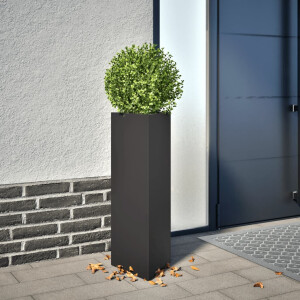 vidaXL Plantenbakken 2 st driehoek 30x26x75 cm staal zwart
