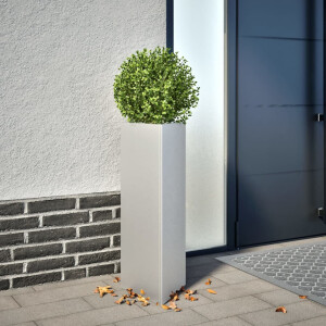 vidaXL Plantenbakken 2 st driehoek 30x26x75 cm gegalvaniseerd staal