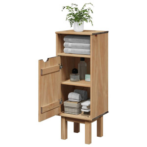 vidaXL Badkamerkast OTTA 35x30x90 cm massief grenenhout