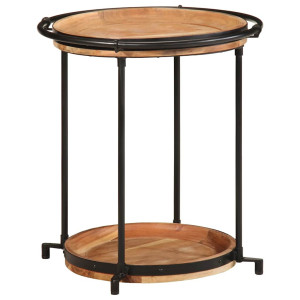vidaXL Bijzettafel Ø55x60 cm massief acaciahout