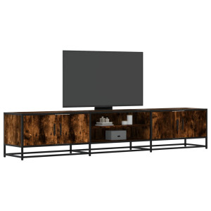 vidaXL Tv-meubel 210x35x41 cm bewerkt hout gerookt eikenkleurig