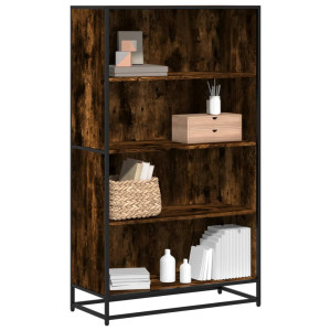 vidaXL Boekenkast 80,5x35x139 cm bewerkt hout gerookt eikenkleurig