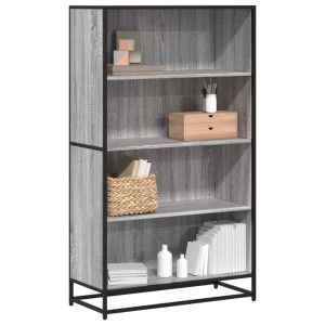 vidaXL Boekenkast 80,5x35x139 cm bewerkt hout grijs sonoma eikenkleur