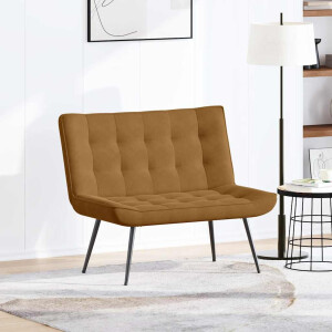 vidaXL Bankje 110x74x84 cm fluweel bruin