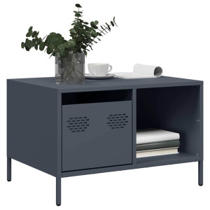 vidaXL Salontafel 68,5x50x43,5 cm koudgewalst staal antracietkleurig