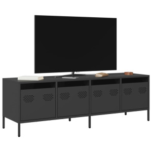 vidaXL Tv-meubel 135x39x43,5 cm koudgewalst staal zwart