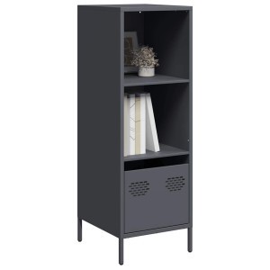vidaXL Hoge kast 35x39x103,5 cm staal antracietkleurig