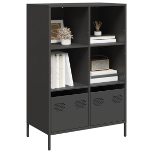 vidaXL Hoge kast 68x39x103,5 cm staal zwart