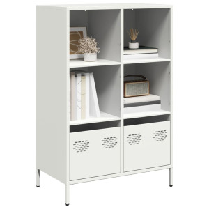 vidaXL Hoge kast 68x39x103,5 cm staal wit