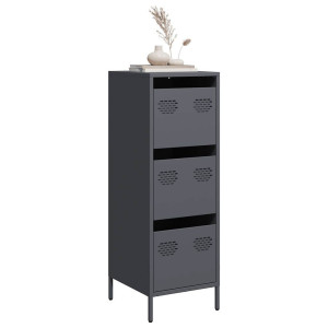 vidaXL Hoge kast 39x35x103,5 cm staal antracietkleurig