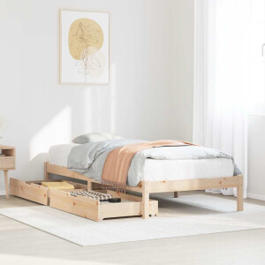 vidaXL Bedframe zonder matras massief grenenhout 75x190 cm