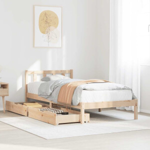 vidaXL Bedframe zonder matras massief grenenhout 90x200 cm