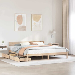vidaXL Bedframe zonder matras massief grenenhout 180x200 cm