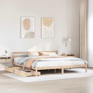 vidaXL Bedframe zonder matras massief grenenhout 180x200 cm
