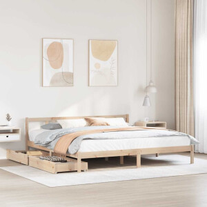 vidaXL Bedframe zonder matras massief grenenhout 180x200 cm