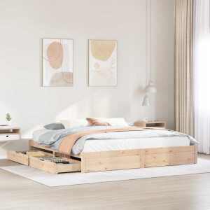 vidaXL Bedframe zonder matras massief grenenhout 180x200 cm