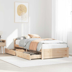 vidaXL Bedframe zonder matras massief grenenhout 90x200 cm
