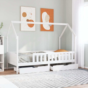 vidaXL Kinderbedframe 90x200 cm massief grenenhout