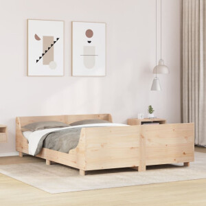 vidaXL Bedframe zonder matras massief grenenhout 160x200 cm