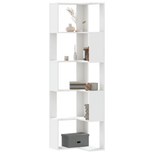 vidaXL Boekenkast 5-laags hoek 50x50x179 cm bewerkt hout wit