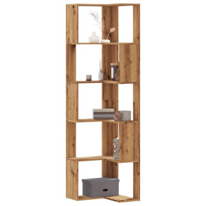 vidaXL Boekenkast 5-laags hoek 50x50x179 cm hout artisanaal eikenkleur