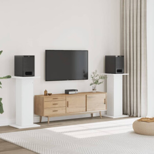 vidaXL Speakerstandaards 2 st 30x30x95 cm bewerkt hout wit