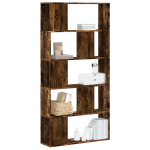 vidaXL Boekenkast 5-laags 80,5x23,5x162,5 cm hout gerookt eikenkleurig