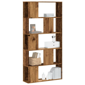 vidaXL Boekenkast 5-laags 80,5x23,5x162,5 cm bewerkt hout oud hout