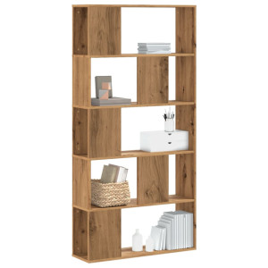 vidaXL Boekenkast 5-laags 80,5x23,5x162,5 cm hout artisanaal eiken