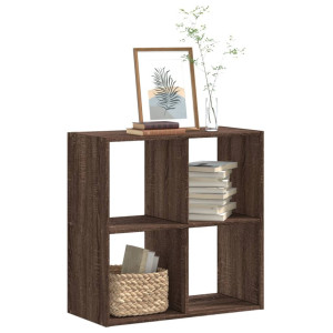 vidaXL Boekenkast 68,5x32x68,5 cm bewerkt hout bruin eikenkleur