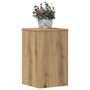 vidaXL Plantenstandaards 2 st 30x30x50 cm hout artisanaal eiken